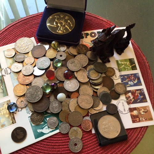 Job lot coins and tokens - coins,