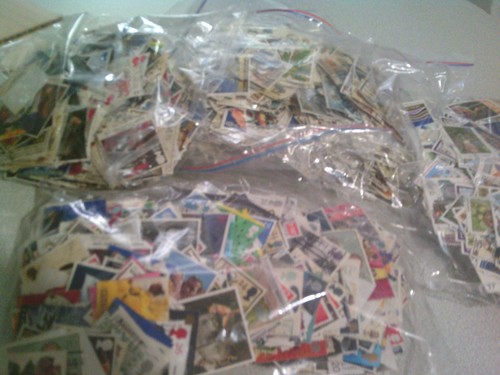 Kilo used mix - stamps, (